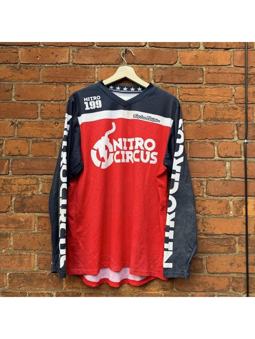 nitro circus Travis pastrana long sleeve jersey M/L SIGNED